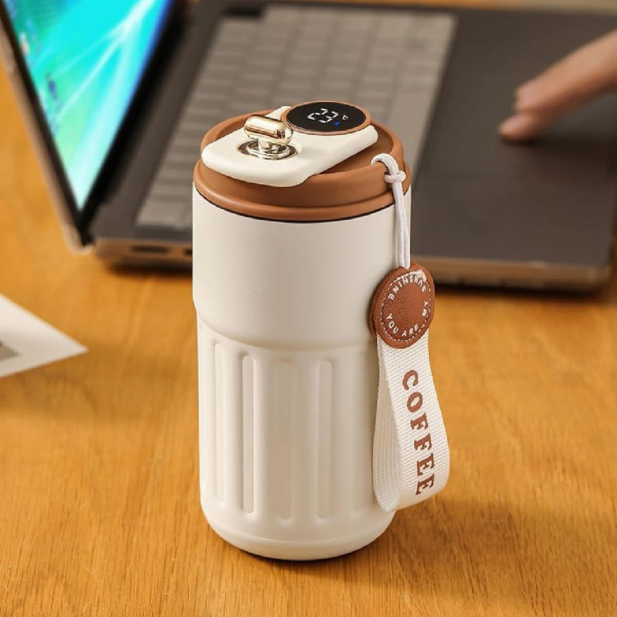 'Coffee Companion' Metal Reusable Coffee Travel Mug 450ml