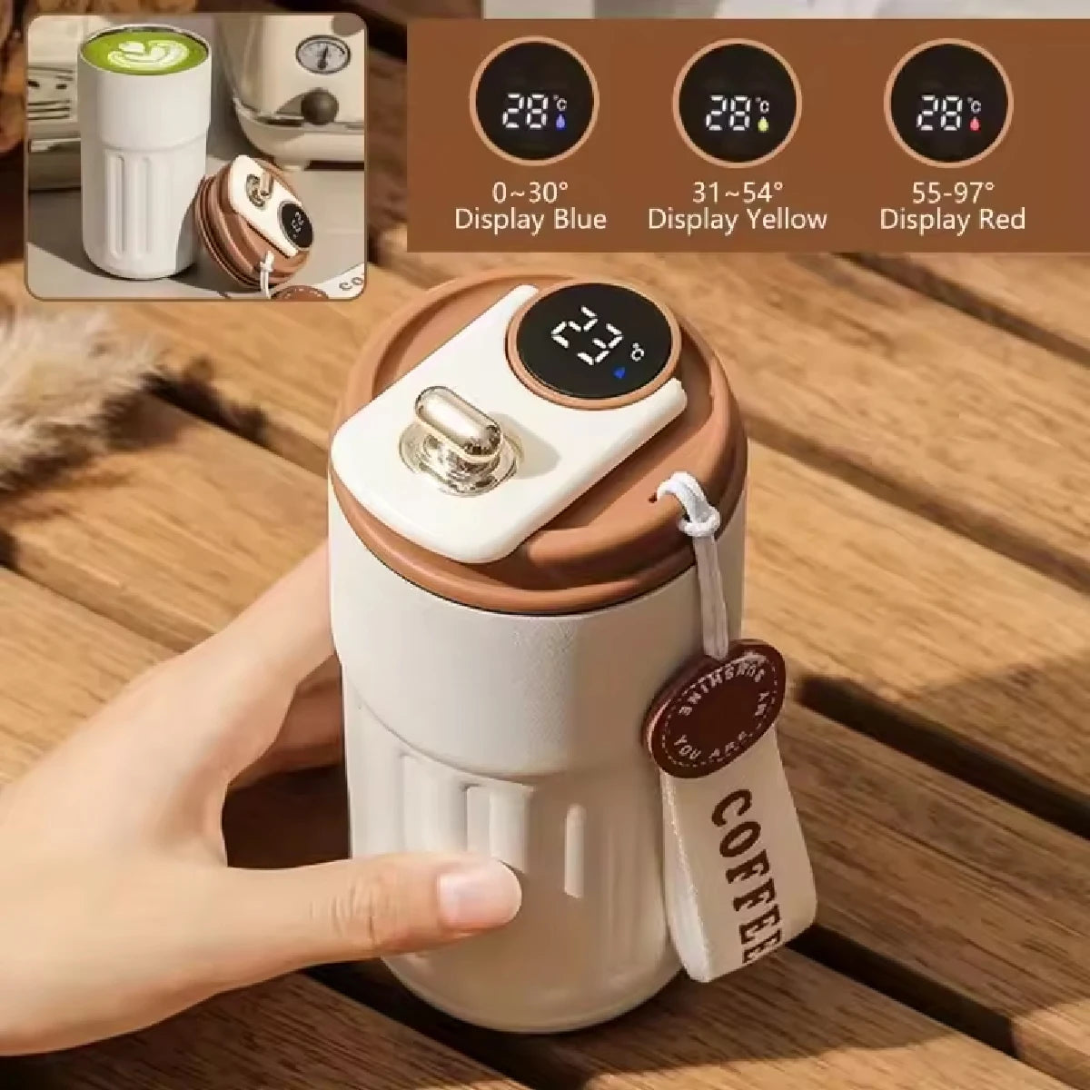 'Coffee Companion' Metal Reusable Coffee Travel Mug 450ml
