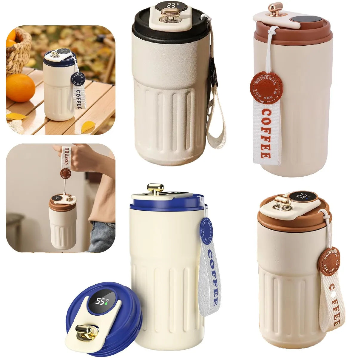 'Coffee Companion' Metal Reusable Coffee Travel Mug 450ml