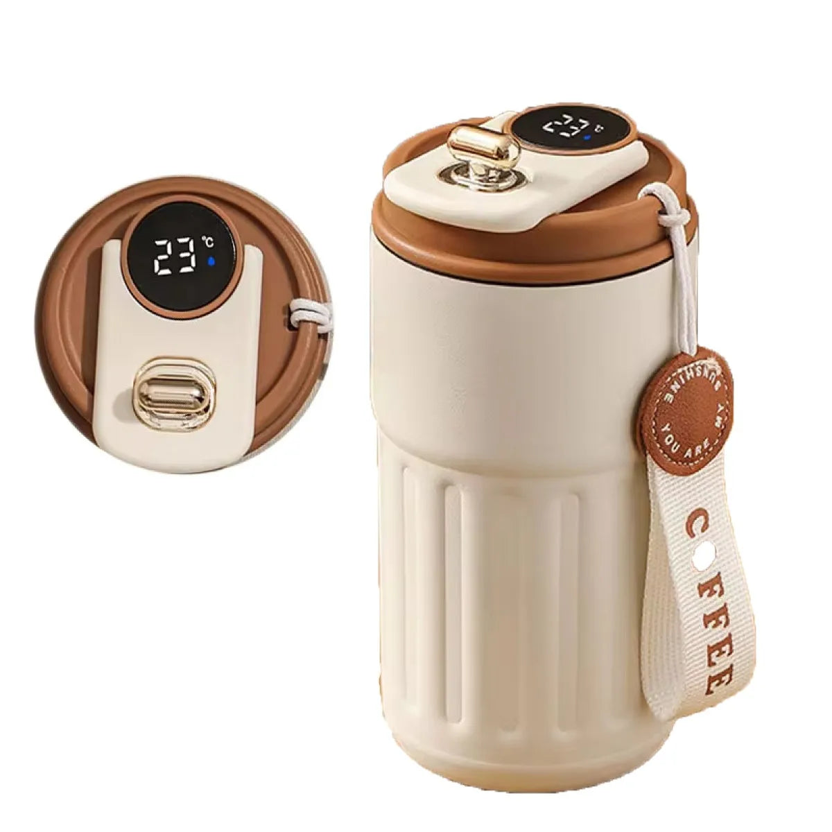 'Coffee Companion' Metal Reusable Coffee Travel Mug 450ml
