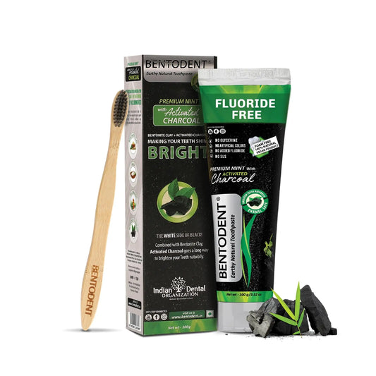 BENTODENT Charcoal Toothpaste with Bentonite Clay