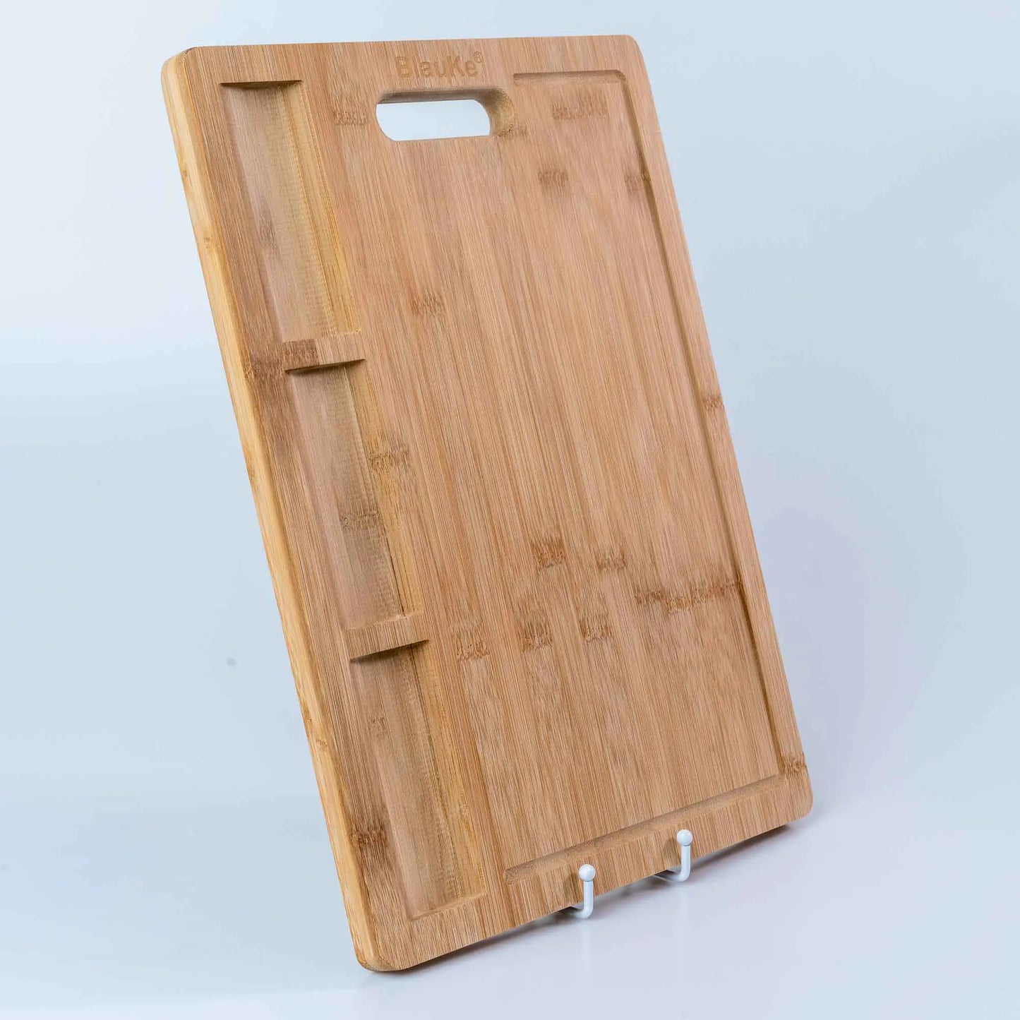 Extra Large Bamboo Cutting Board -  with Juice Groove and 3 Compartments 17x12.5 inch